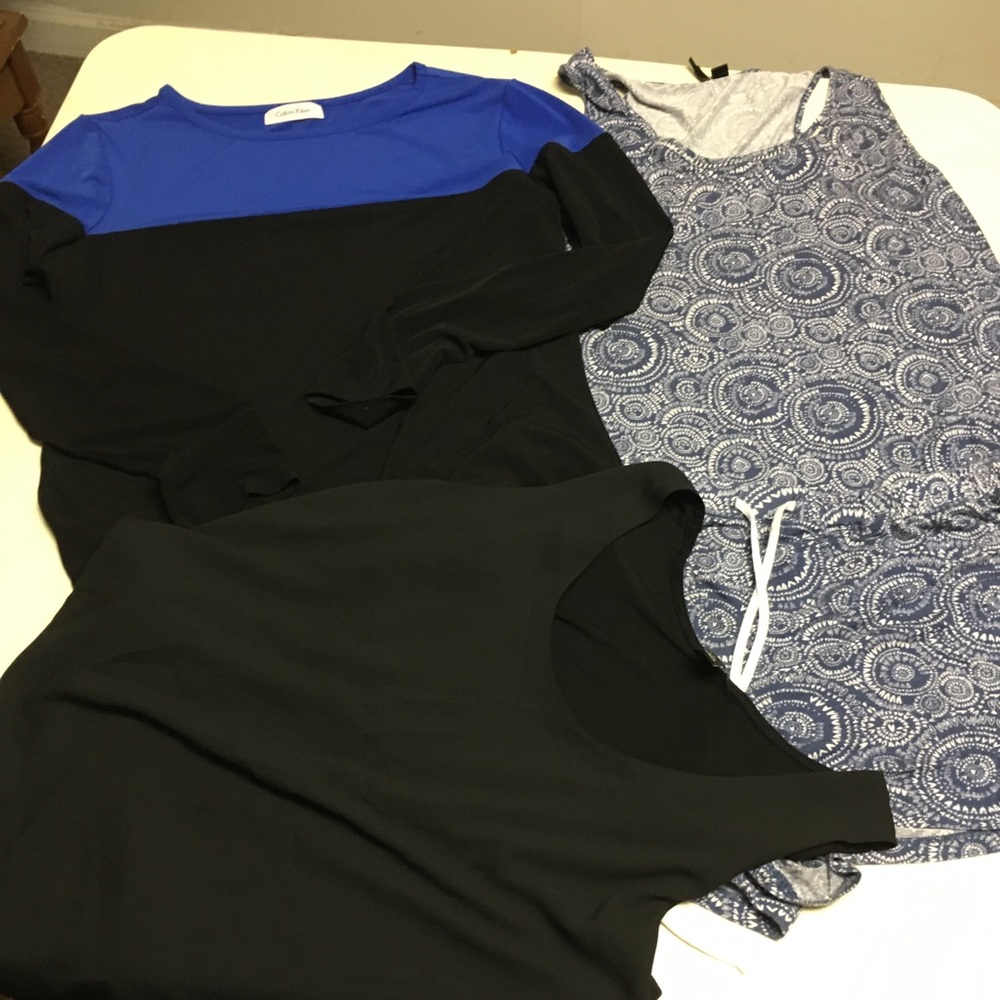Women’s Petite tank long sleeve and pajama lot L